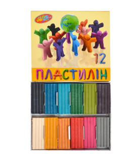 Пластилін 215 г 12 кольорів...