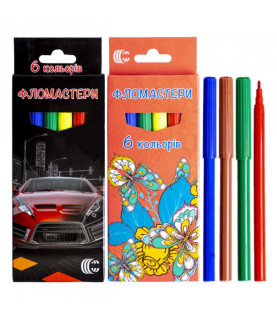 Фломастер 6 кольорів...