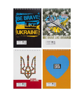 Блокнот А6 80 л., спіраль...