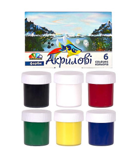 Фарба акрилова 10 мл, 6...